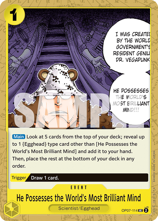 OP07-114 He Possesses the World’s Most Brilliant Mind