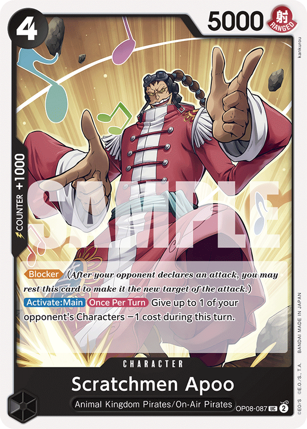 OP08-087 Scratchmen Apoo