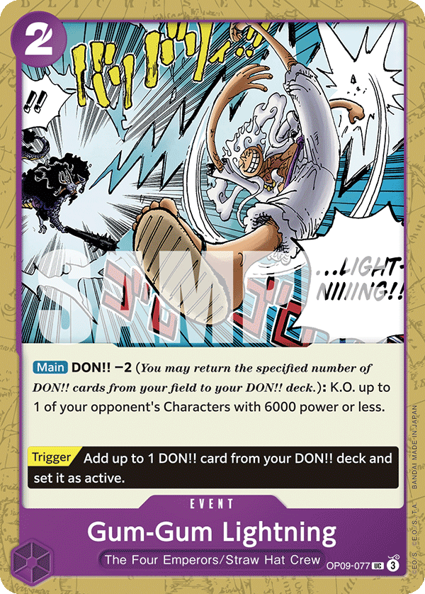 OP09-077 Gum-Gum Lightning